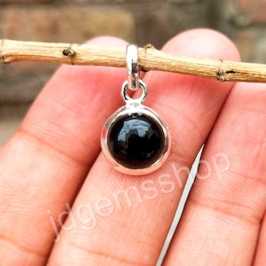 Black Onyx Pendant, 925 Sterling Silver Pendant, Onyx Pendant, Black Onyx Jewelry, Handmade Pendant, December Birthstone, Black Onyx P90