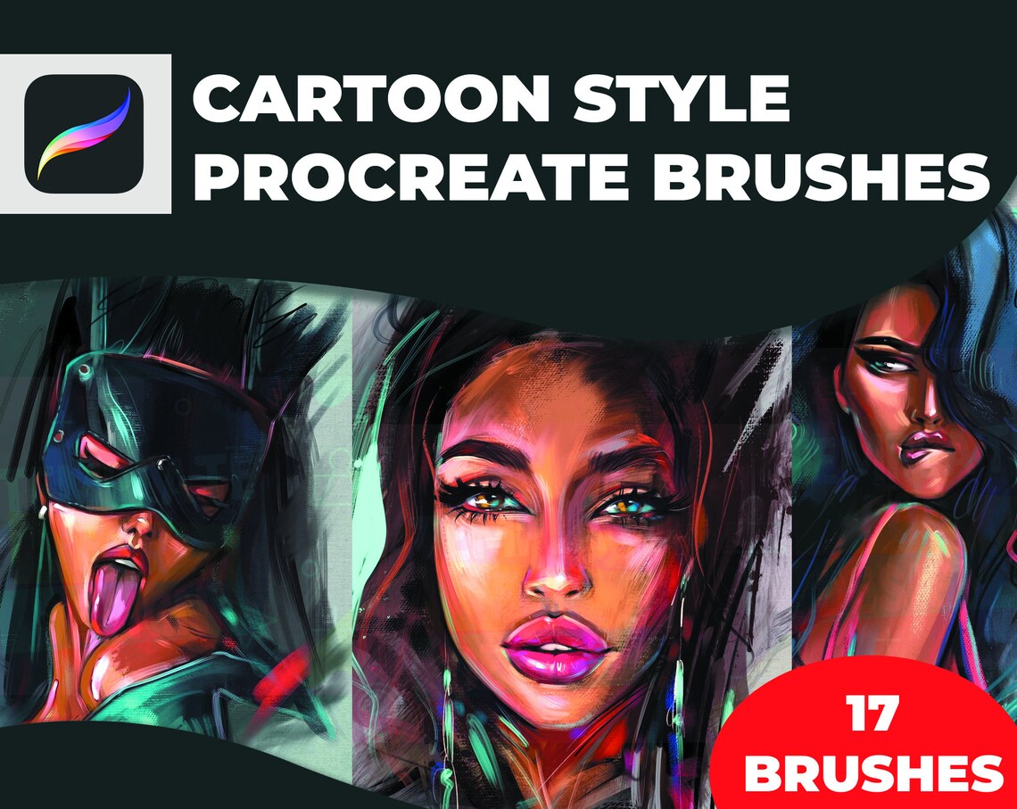 17 Cartoon Style Procreate Brushes procreate brush procreate | Etsy