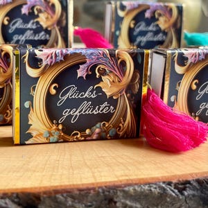 Magnetische Glücksgeflüster Affirmationskarten | mini Motivationskarten Set | Handgemachte Meditations- und Achtsamkeitskarten