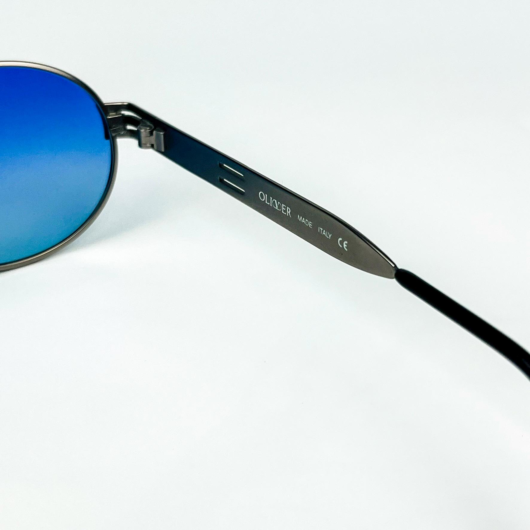 1990’s Olivieri Italian designer small frames silver tone sunglasses Style 058// Classic Vintage Late 90s Wire Oval Sunglasses  main image 3
