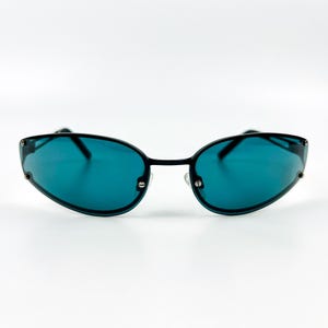 Vintage Killer Loop Black Sunglasses 00s Original New Old Stock Retro Woman & Man Eyewear Made in Italy
