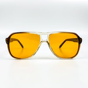 Vintage Sunglasses Orange Lenses 80s Original New Old Stock Nos Retro Woman & Man Eyewear Made in Italy