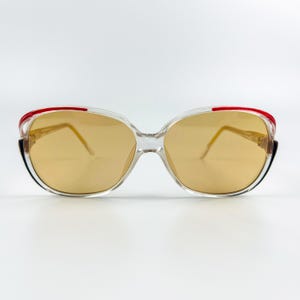 Vintage Sunglasses – 70s NOS Retro Glasses – Clear Acetate Frame & Brown Polarized Lenses – Woman Eyewear – Made in Italy