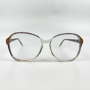 Vintage Glasses – 80s NOS Retro Purple Acetate Frame & Blue Light Blocking Lenses – Woman Eyewear – Designer Glasses – Made in France