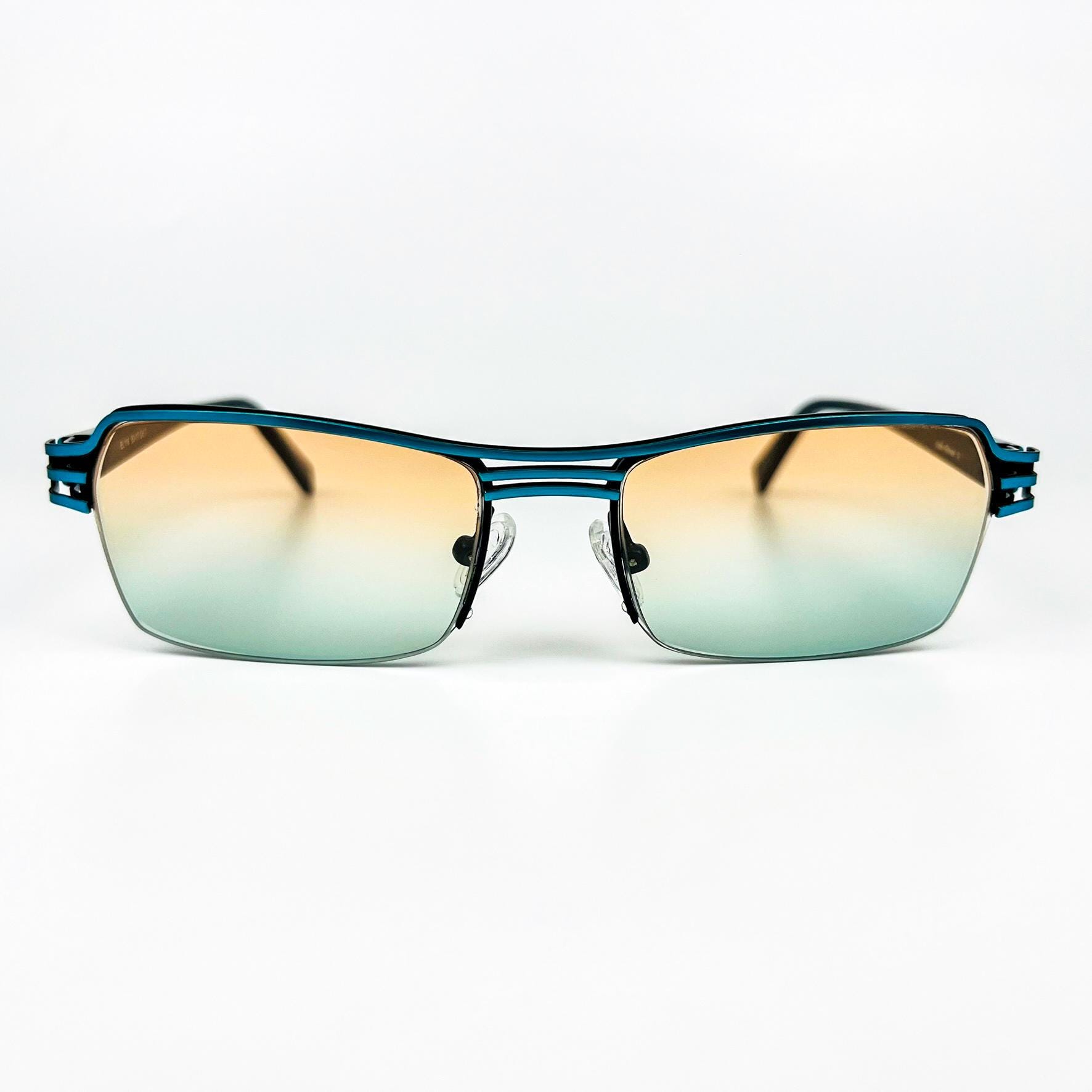 Ellesse cancun vintage sunglasses made in FRANCE Ellesse Vintage 2000s Sunglasses - Metal Frame, Blue-orange  main image 2