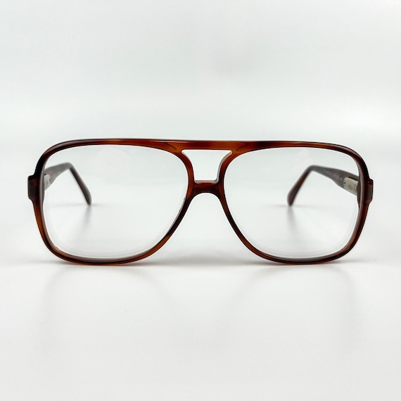 Vintage 80s Brown Acetate Glasses: Blue Light Blocking Lenses