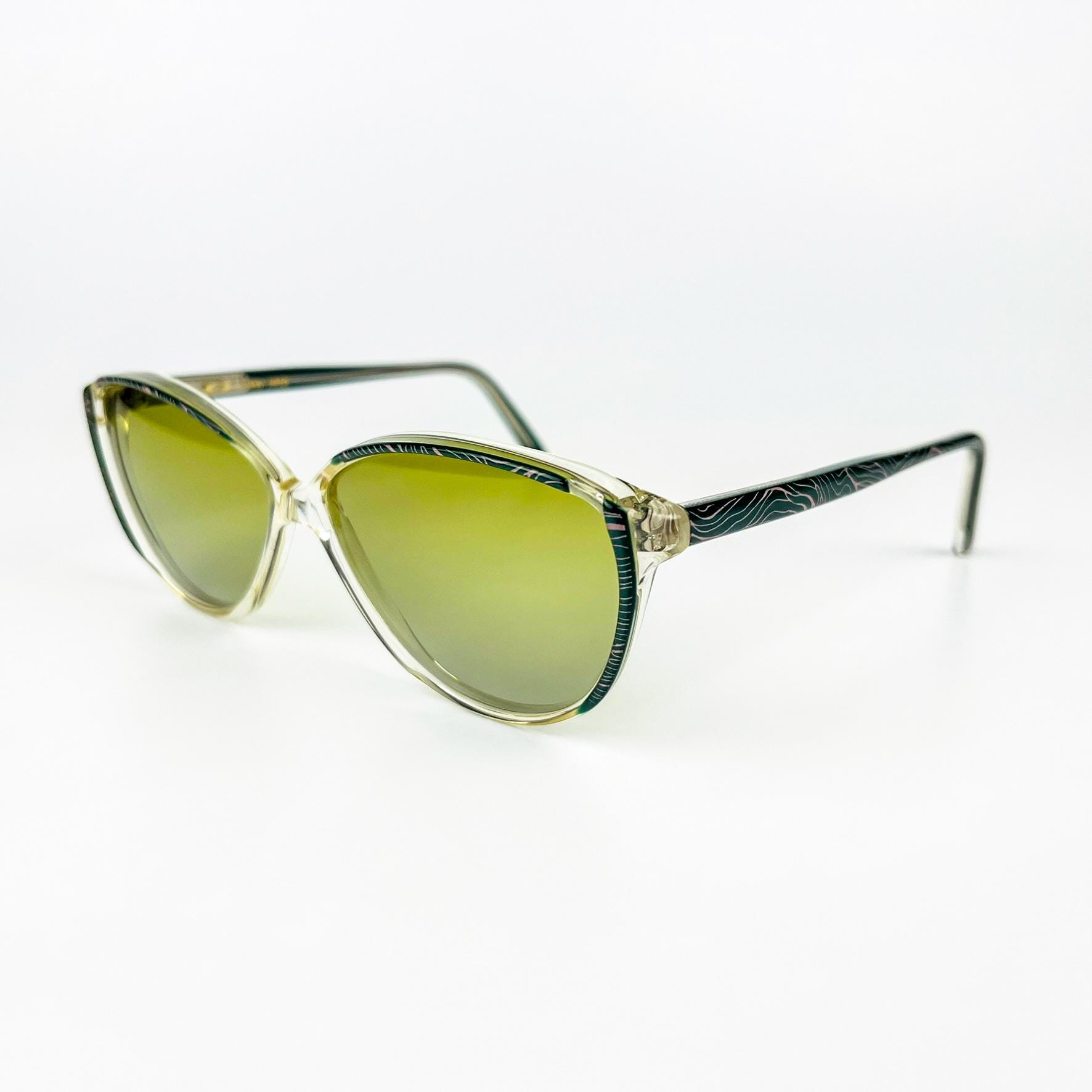 Vintage Sunglasses – 70s Retro Glasses – Patterned Acetate 