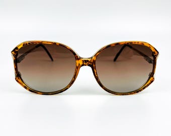 Vintage F. Papetti Sunglasses: 80s Italian Brown Patterned Frame