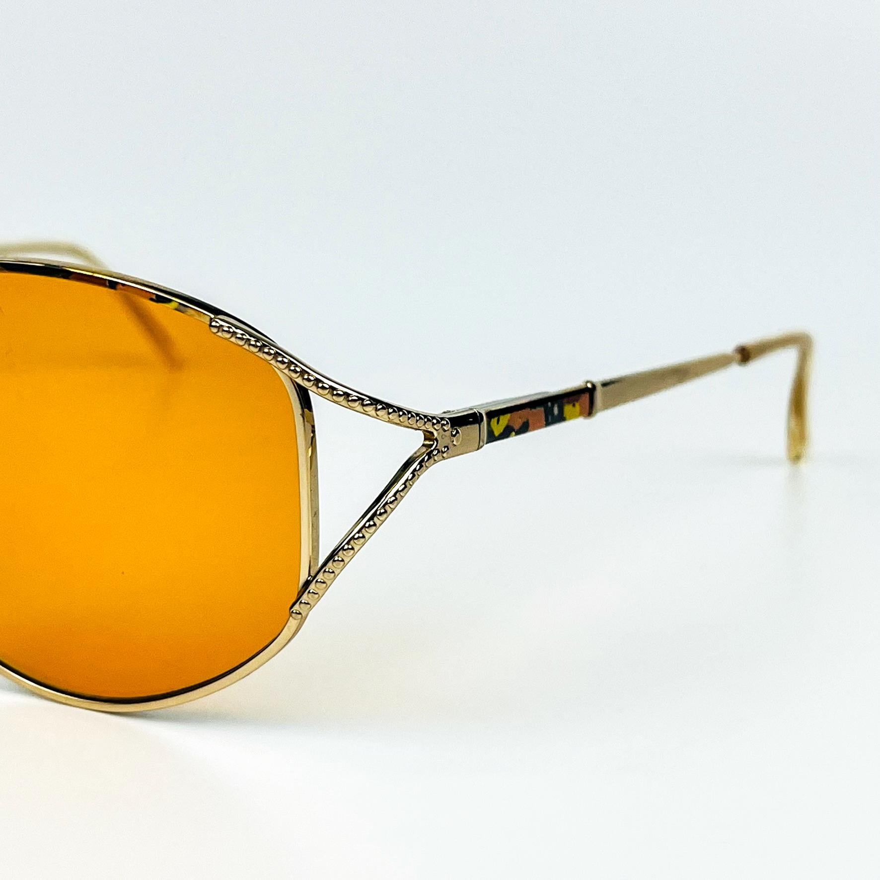 Vintage 80s Papa Hemingway 18-7202 Sunglasses Gold Plated Frame Amazon.com: SHEEN KELLY Oversized Retro 80s Vintage Pilot  main image 4