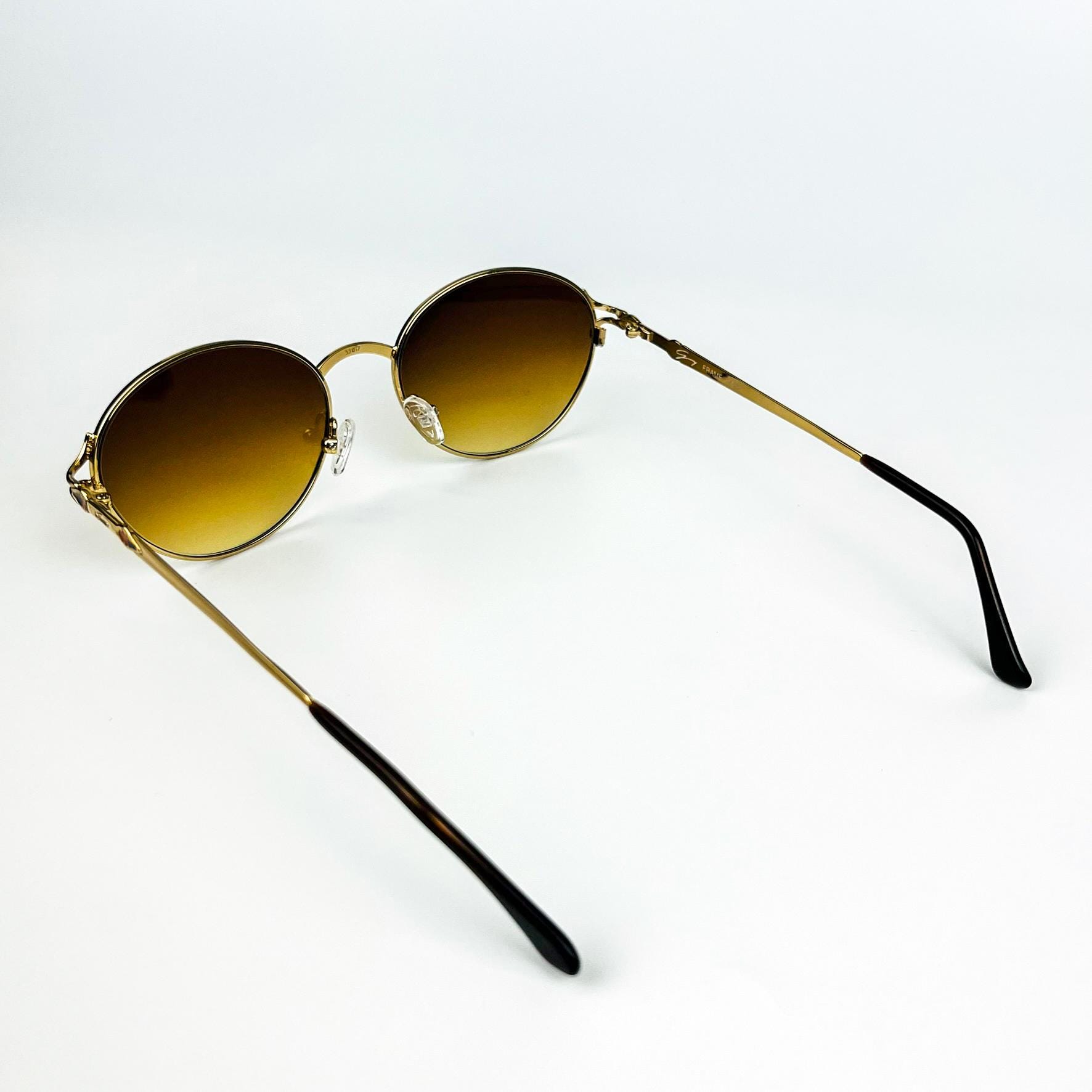 Vintage Genny Sunglasses Frames 90s Vintage Genny Sunglasses: 90s Silver Frame Blue Gradient  main image 2