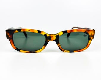 Vintage OLIVER GOLDSMITH BUDE Dark Tortoiseshell Sunglasses 90s