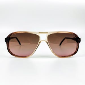 Vintage Sunglasses – 80s NOS Retro Glasses Brown – Acetate Frame – Brown Polarized Lenses – Woman & Man Eyewear – Made in Italy