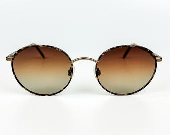 Vintage OLIVER GOLDSMITH BUDE Dark Tortoiseshell Sunglasses 90s