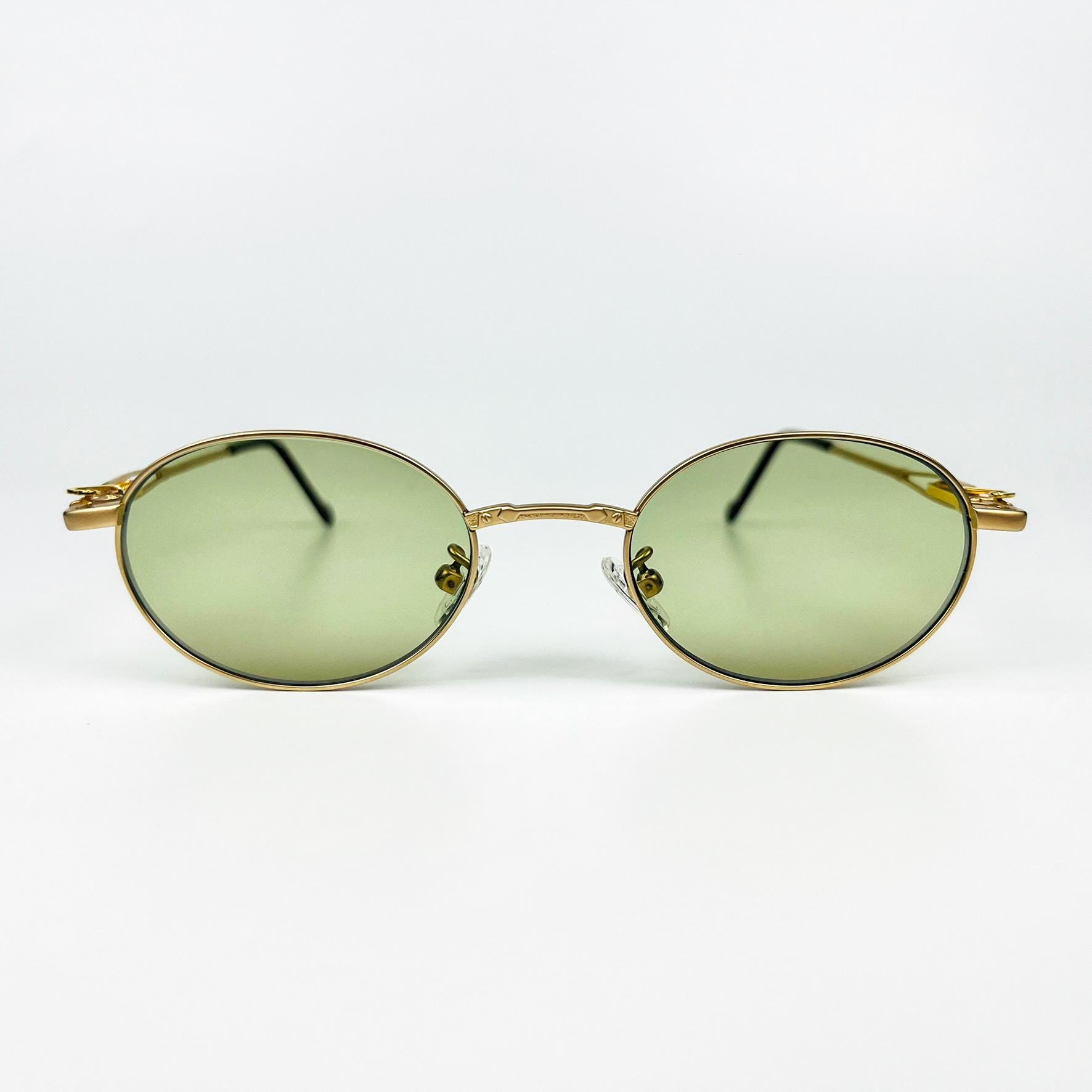 Vintage Sunglasses – 90s Retro Glasses – Gold Metal Frame  display picture 3