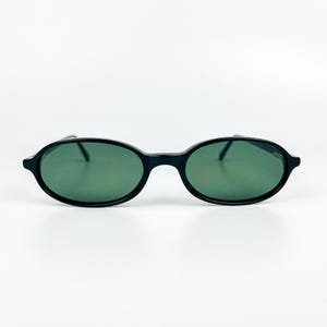 Vintage Sunglasses Brooks Brothers – 90s NOS Retro Black Acetate Frame & Green Fade Polarized Lenses – Made in Italy
