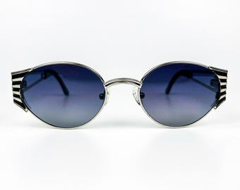 Fendi Vintage 90s Sunglasses – Silver Metal Frame, Polarized Lenses – Made in Italy – NOS