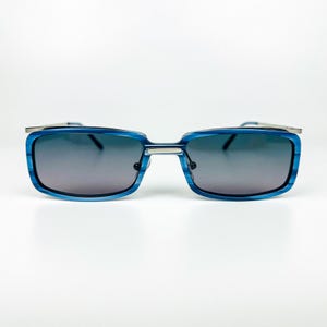 Polarized Retro Rectangle Blue Lens - Etsy display picture 2