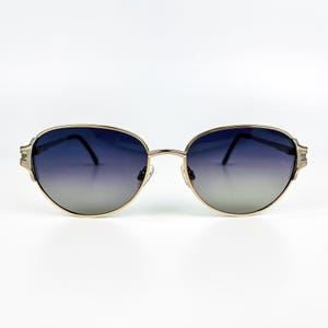 Vintage Sunglasses – 80s NOS Retro Gold & Grey Metal – Frame  Smoke Gradient Lenses – Made in Italy