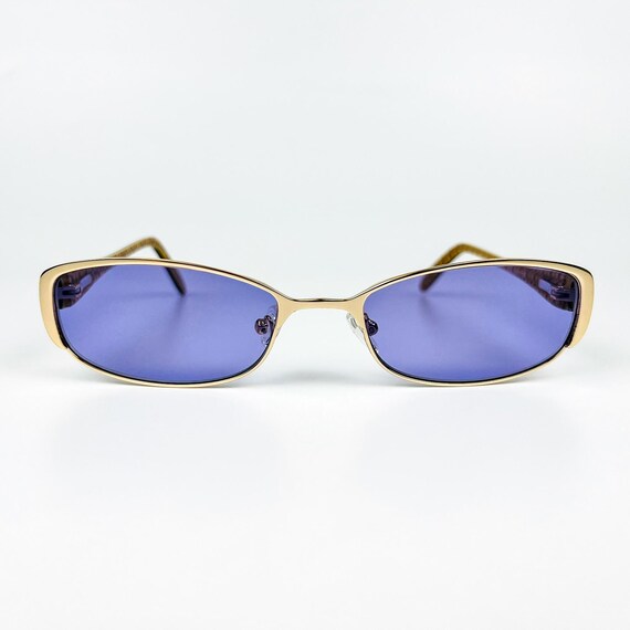 Vintage Sunglasses – 90s Retro Glasses – Gold Metal Frame  display picture 3