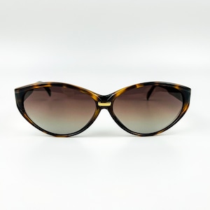 Vintage Sunglasses – 80s NOS Retro Brown Acetate Frame & Brown Gradient Polarized Lenses – Woman Eyewear – Made in Italy