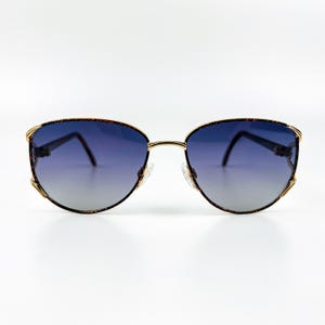 Vintage Sunglasses - 70s Retro Sunglasses - NOS Gold Metal Frame & Brown Lenses - Unisex Designer Eyewear - Made in Italy