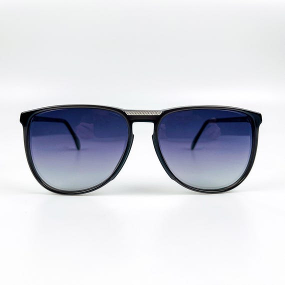 Gafas de sol negras vintage de los años 80 Gafas retro italianas