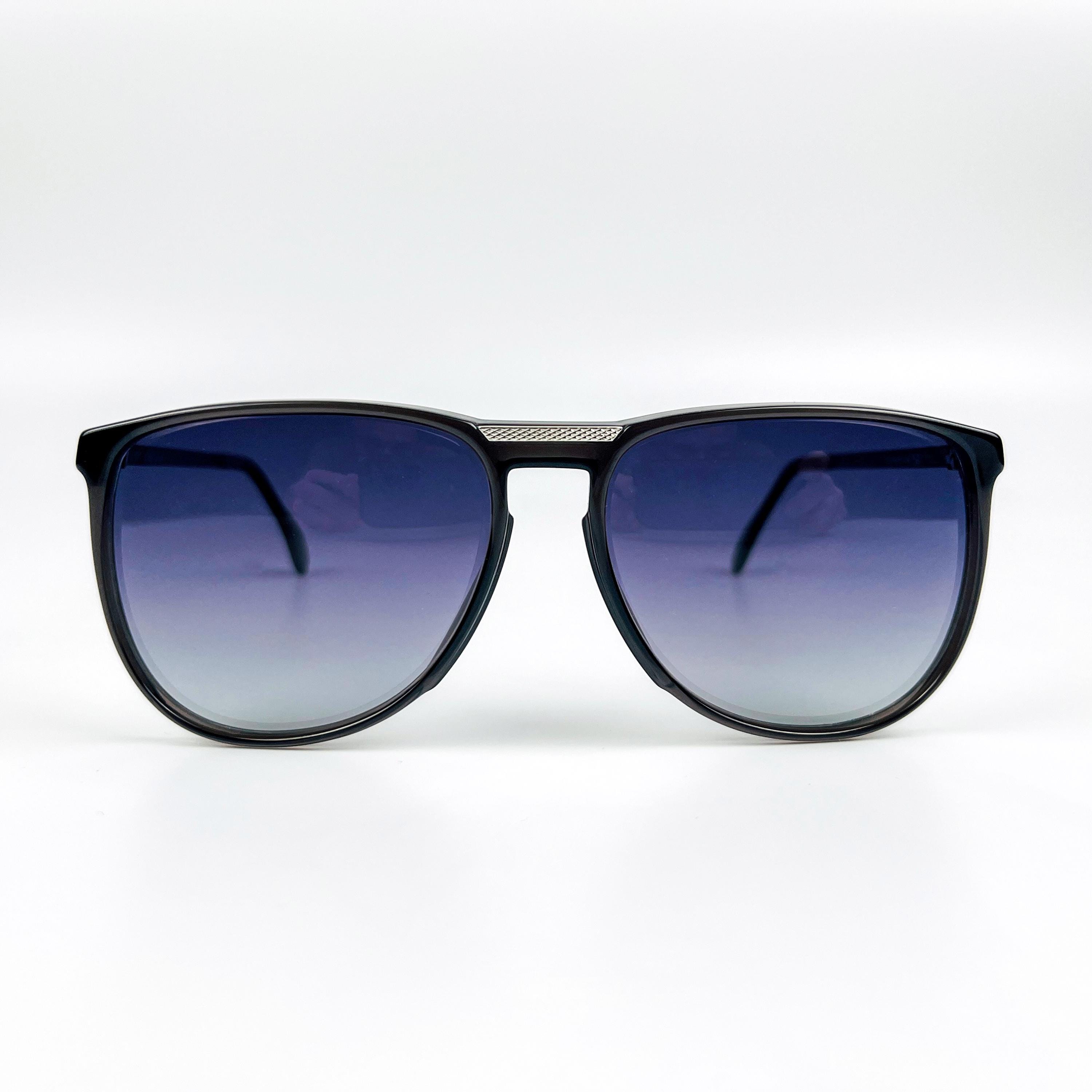 Vintage Oversized Black Sunglasses NOS ITALY JUDOO Oval Sunglasses for Women Men Vintage 90s Metal Frame  main image 3