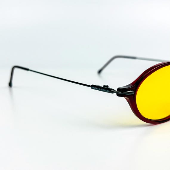 Vintage Sunglasses Brooks Brothers – 90s NOS Retro Red Frame