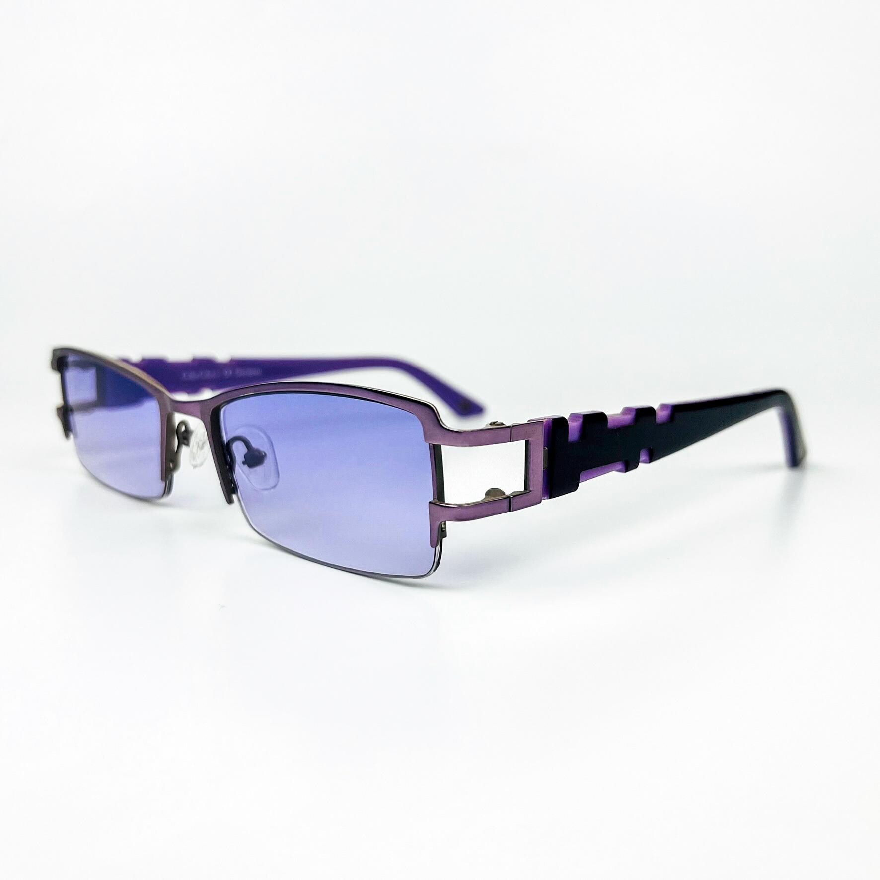 Vintage 2000s Sunglasses – Metal Frame, Purple Gradient  display picture 1