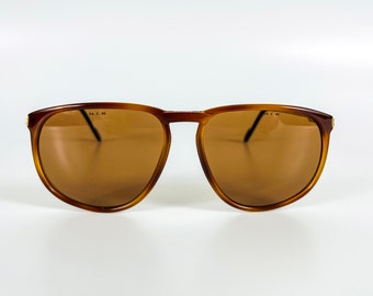 Vintage Ferrari Sunglasses: 90s Brown Acetate Frame, UV400 Lenses - Made in Italy