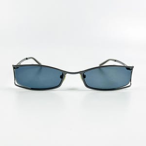 Vintage Silver Sunglasses Black Lensses 90s Original New Old Stock Retro Woman & Man Eyewear Made in Italy