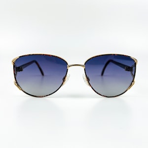 Vintage Sunglasses - 70s Retro Sunglasses - NOS Gold Metal Frame & Brown Lenses - Unisex Designer Eyewear - Made in Italy