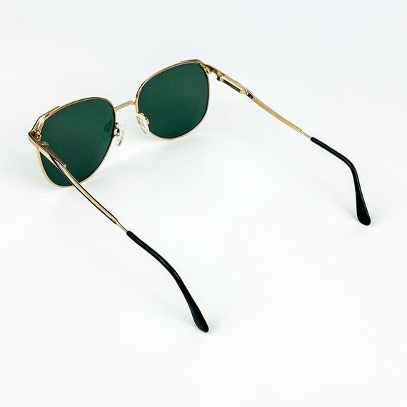 Vintage 80s Sunglasses: Gold Metal Frame, Green Polarized  display picture 1