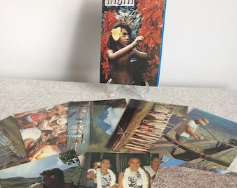 Vintage Postcards Tahiti – Set of 9 – 1979 Polish Travel Photos – Exotic Island Vintage Ephemera – Poland Printed