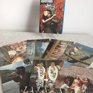 Vintage Pologne Cartes postales Photo Tahiti / (1979) Set 9 Pièces