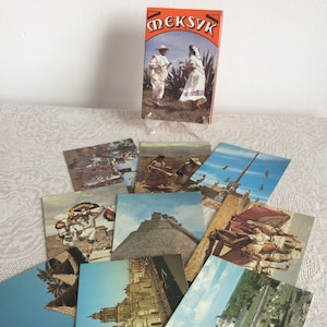 Cartes postales anciennes de Pologne - Mexique 1981 - Lot de 9 pièces - Langue polonaise - Cartes postales à collectionner