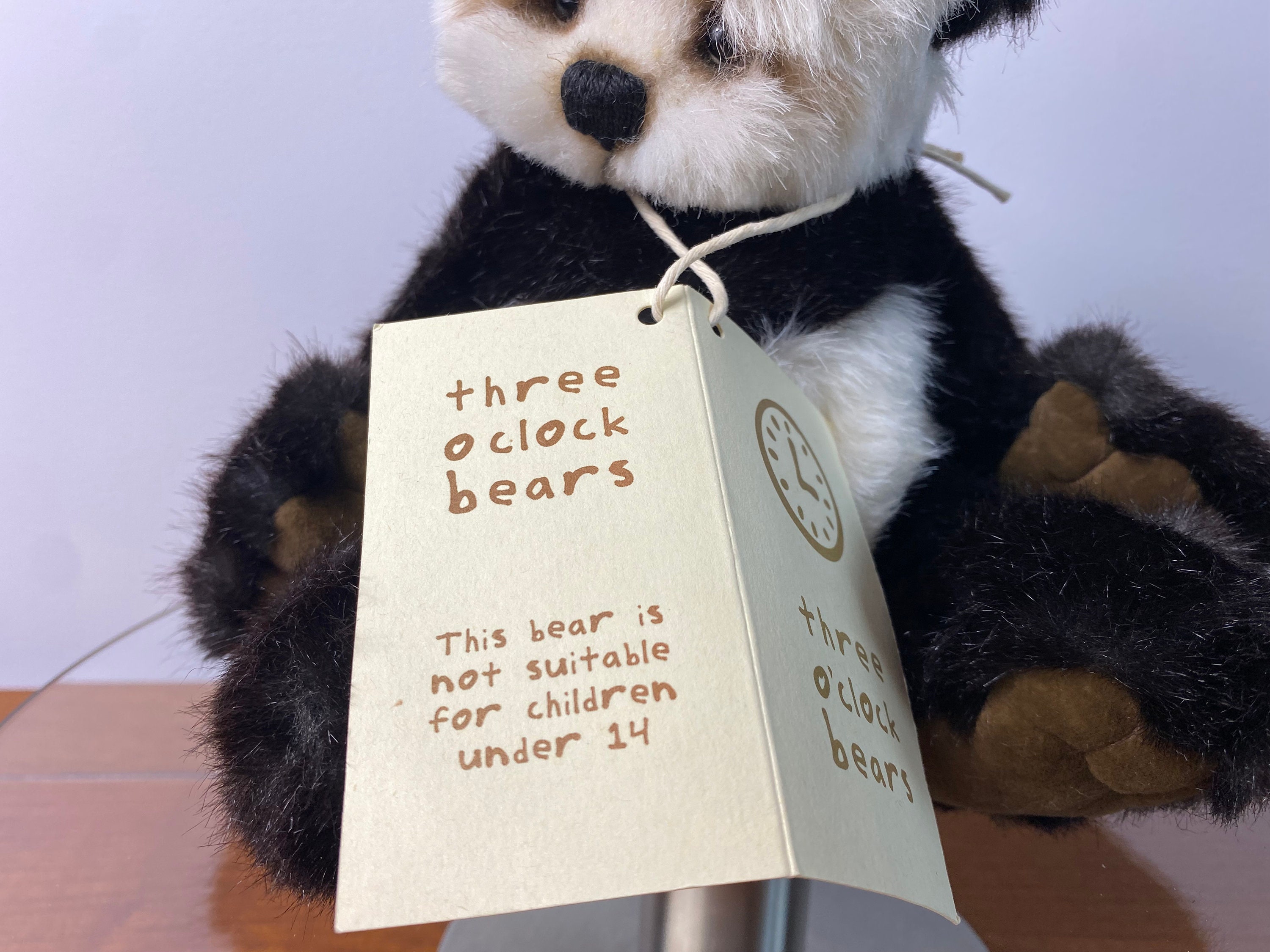 Handmade Teddy Bear Panda by Jenny Johnson – Three O'clock Bears