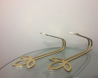 Pair of Curtain Hooks | Vintage Tiebacks | Wall Mounted Curtain Holders | Metal Curtain Tie Backs | Rustic Window Decor