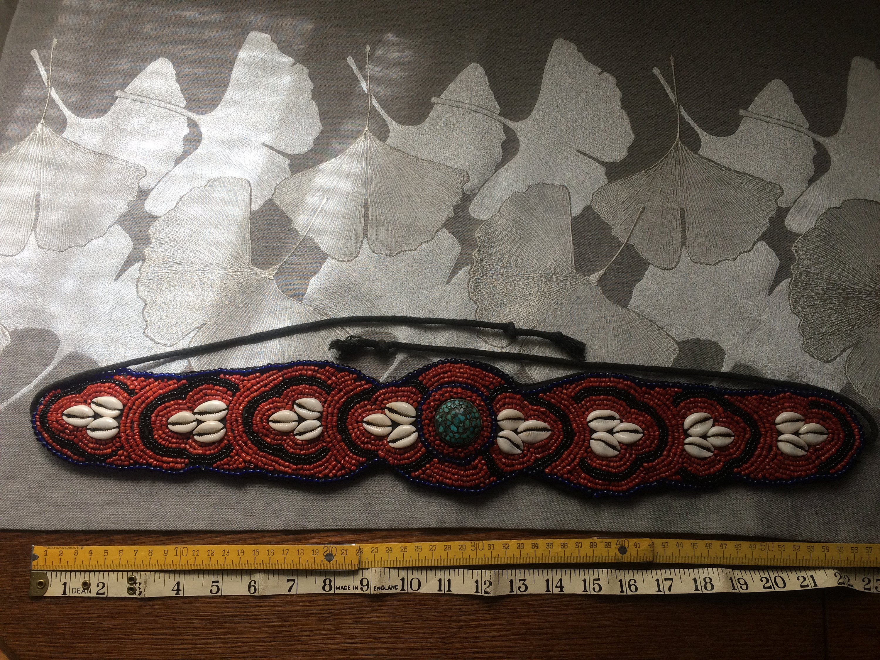 Handmade Beaded Belt – Cowrie Shell Belt – Ethnic Tribal  display picture 1