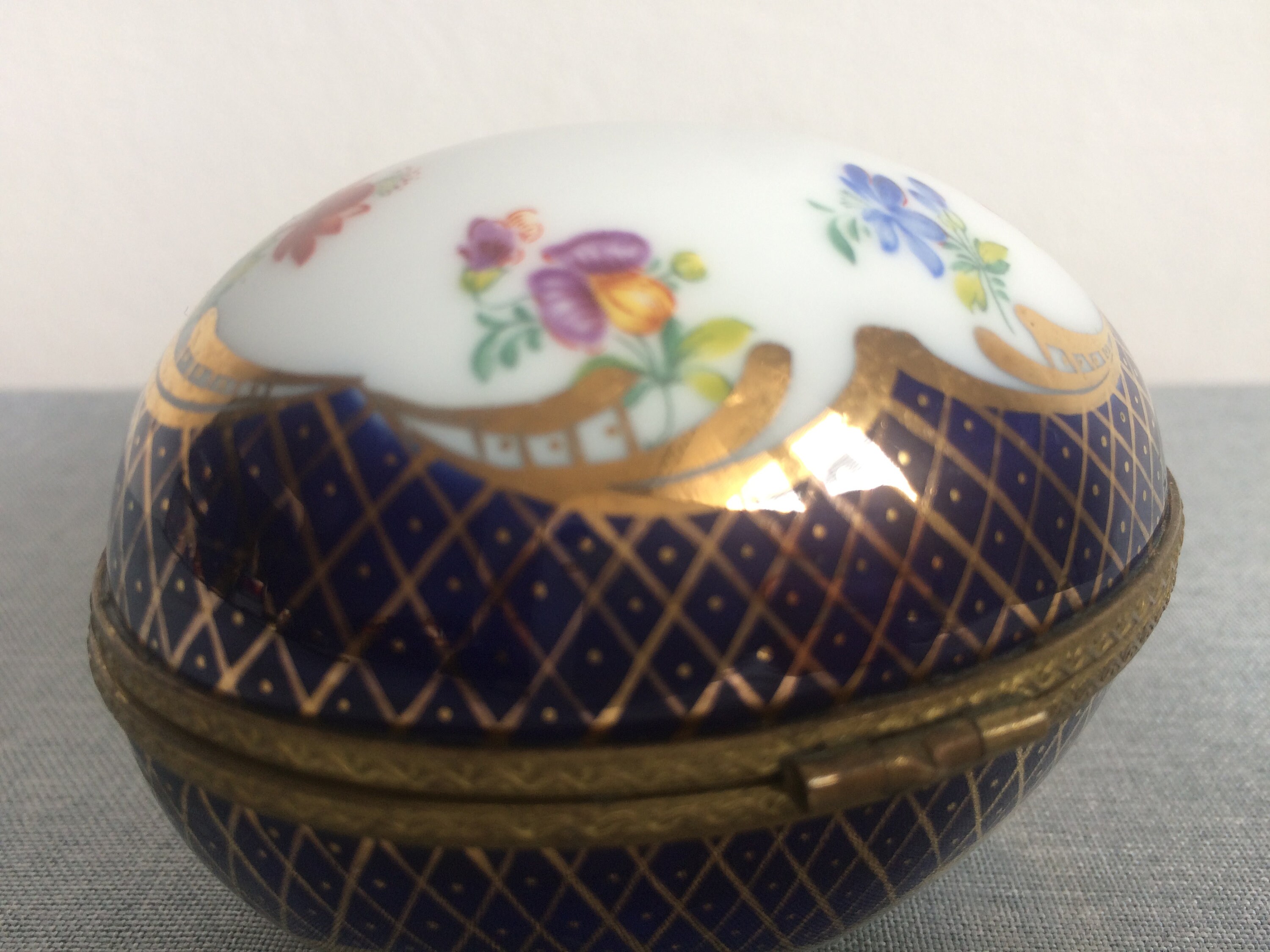 Vintage Porcelain Egg Jewelry Box /Home Decor Etsy Polska