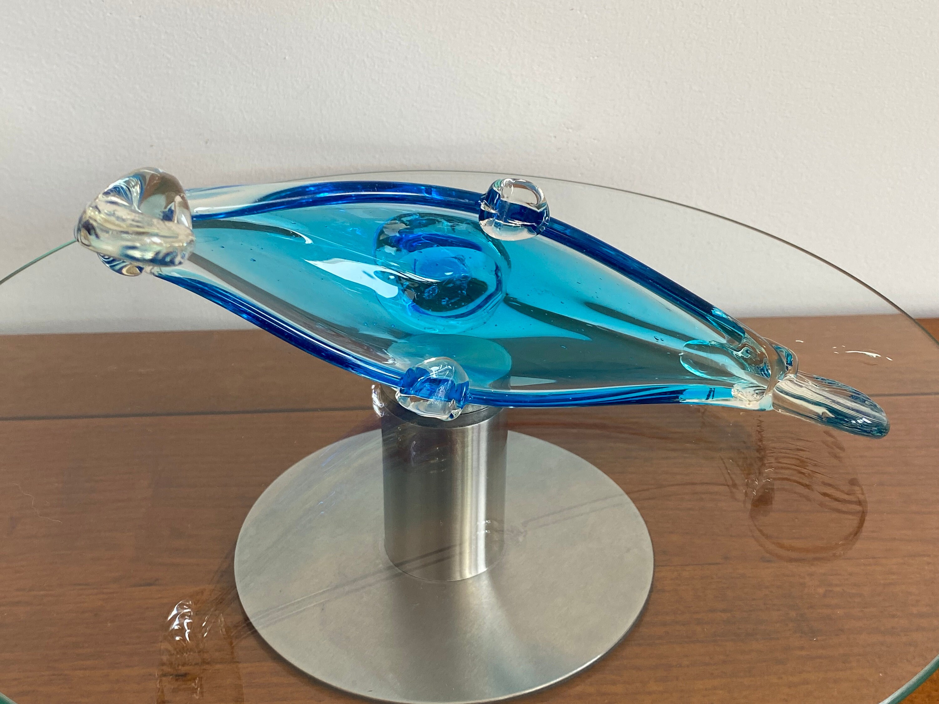 ベネチアンゴンドラ灰皿花瓶ヴィンテージムラーノアートガラス