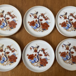 Set of 6 Vintage Plates | Bareuther Waldsassen Bavaria Germany | Porcelain Dinnerware | Floral Tableware | German China Set