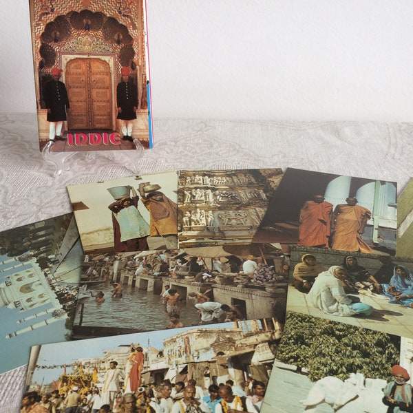 Vintage Poland Postcards Photo India (1981) Set 9 Pieces