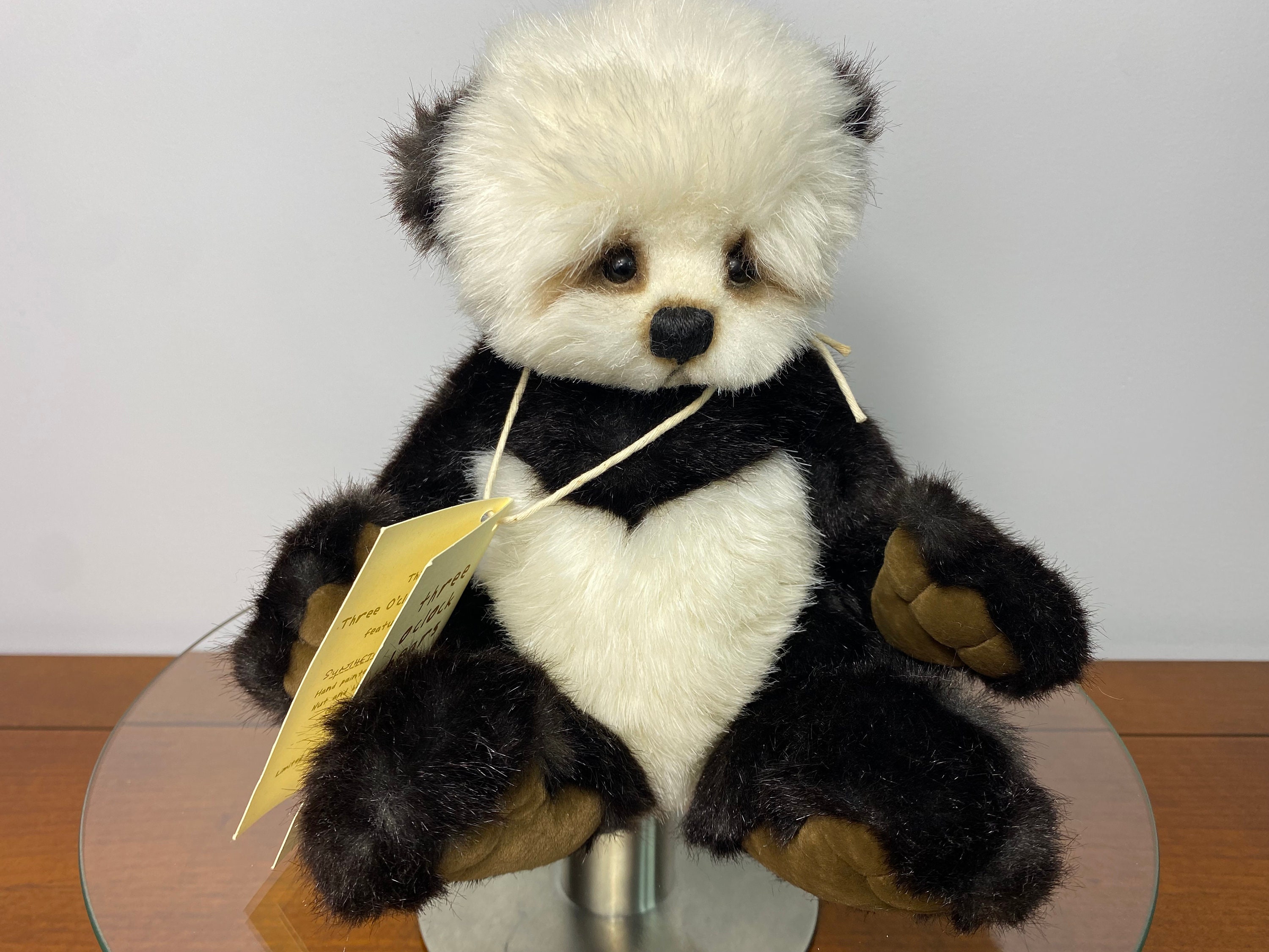 Handmade Teddy Bear Panda by Jenny Johnson – Three O'clock Bears
