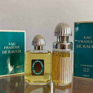 Vintage Eau Fraîche De Rauch Perfume Set | 2 Bottles Eau de Toilette | Atomiser | Made in France | Retro Fragrance Collectible