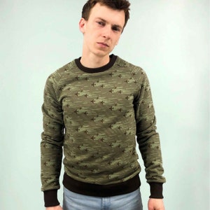 Aviation sweatshirt with printed aircrafts,  Travel sweatshirt, Present for pilot, Gift for flight attendant, Sweatshirt with airplanes