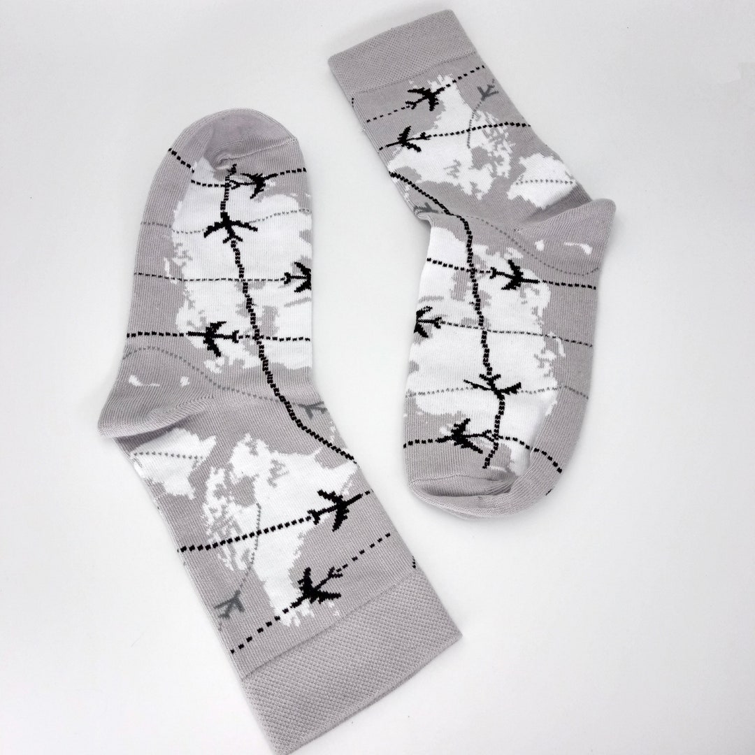 Aviation Socks Flight Radar, Socks With Plane, Socks With Airplanes