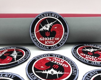 Ghost of Kyiv, Aviation Patch, Aircraft Patch, Patch, Ukrainian Air Force, Kyiv