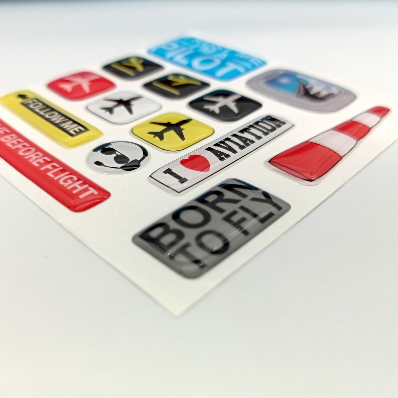Stickers Pilot, Aviation Stickers, Danger, Follow Me, Cabin Crew ...