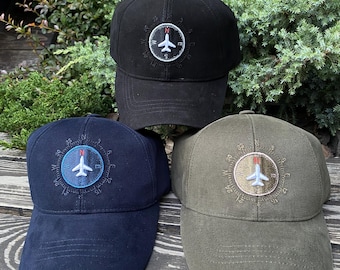 Heading indicator Cap, Aviation Cap, Unisex Cap, Cap with Airplane, Gift for pilot, Aviation, AvGeek, Directional gyro, Direction indicator